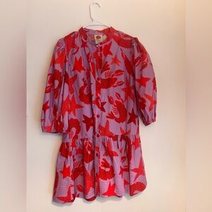 Lobster Sky Mini Dress from Farm Rio